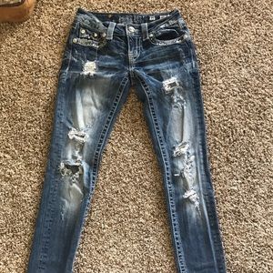 Size 25 miss me distressed skinny jeans